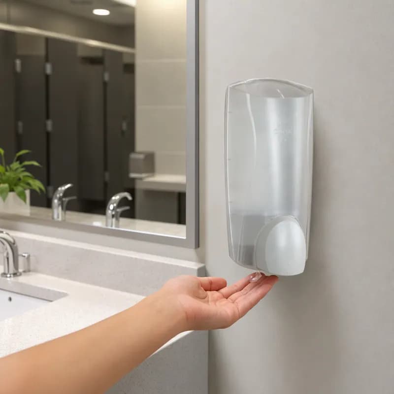 Dial Ice Hand Sanitizer & Soap Dispenser Translucent Adjustable 1000 mL Dose Rate Locking Mechanism 1/Each