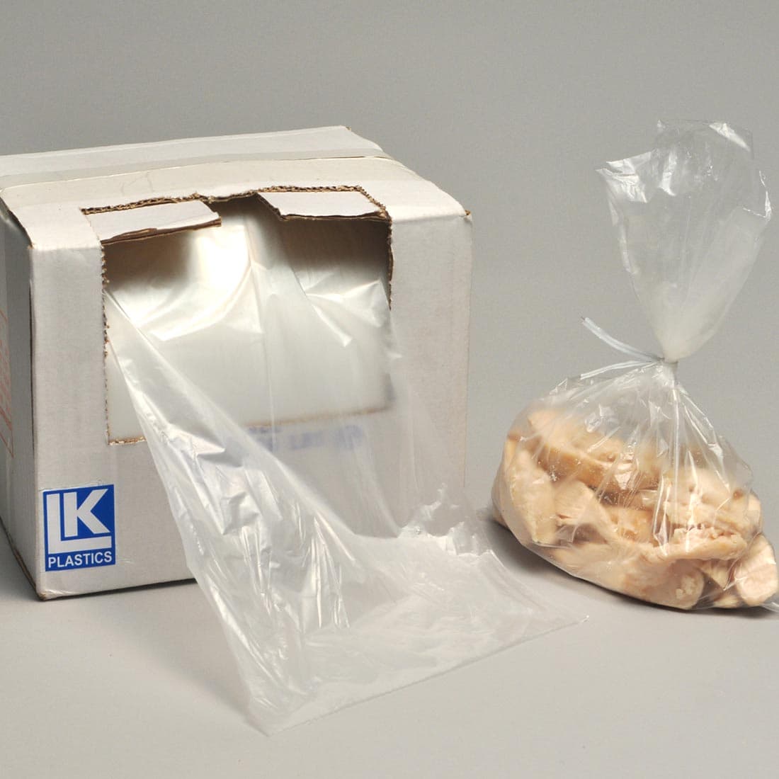 Utility Bag 10X14 IN High-Density Polyethylene (HDPE) 0.5MIL Clear With Open Ended Closure With Ties Flat 1000/Roll