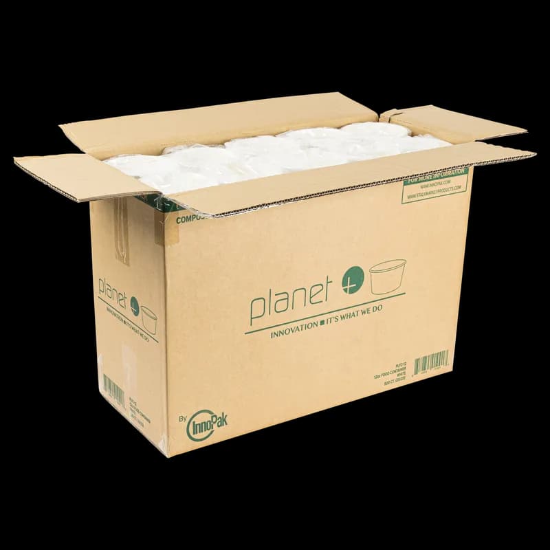 Planet+® Food Container 12 OZ PLA White Laminated 500/Case