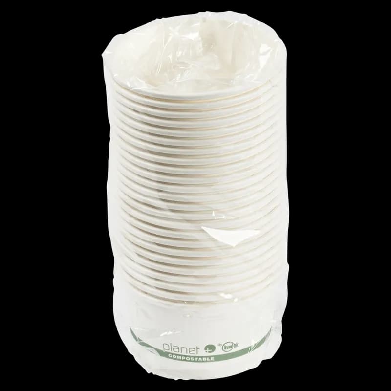 Planet+® Food Container 12 OZ PLA White Laminated 500/Case