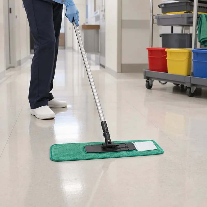 HOSPECO® Wet Mop 18 IN Green Microfiber 12/Dozen