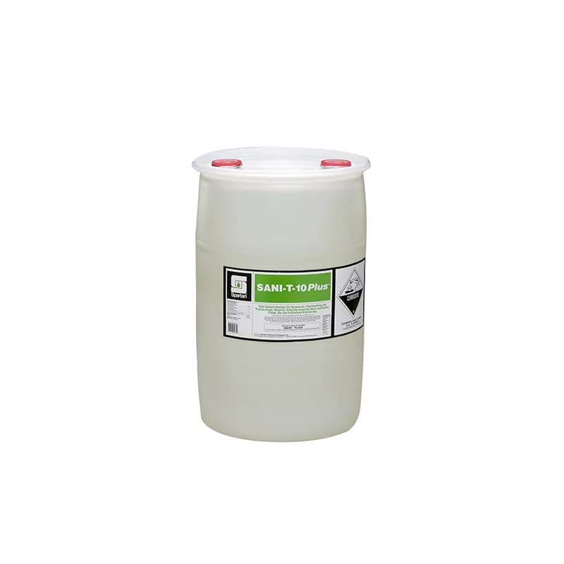 Sani-T-10 Plus® Unscented Food Service Sanitizer 30 GAL Multi Surface Food Contact Neutral RTU Quat 1/Drum