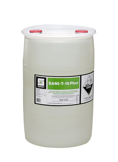 Sani-T-10 Plus® Unscented Food Service Sanitizer 30 GAL Multi Surface Food Contact Neutral RTU Quat 1/Drum