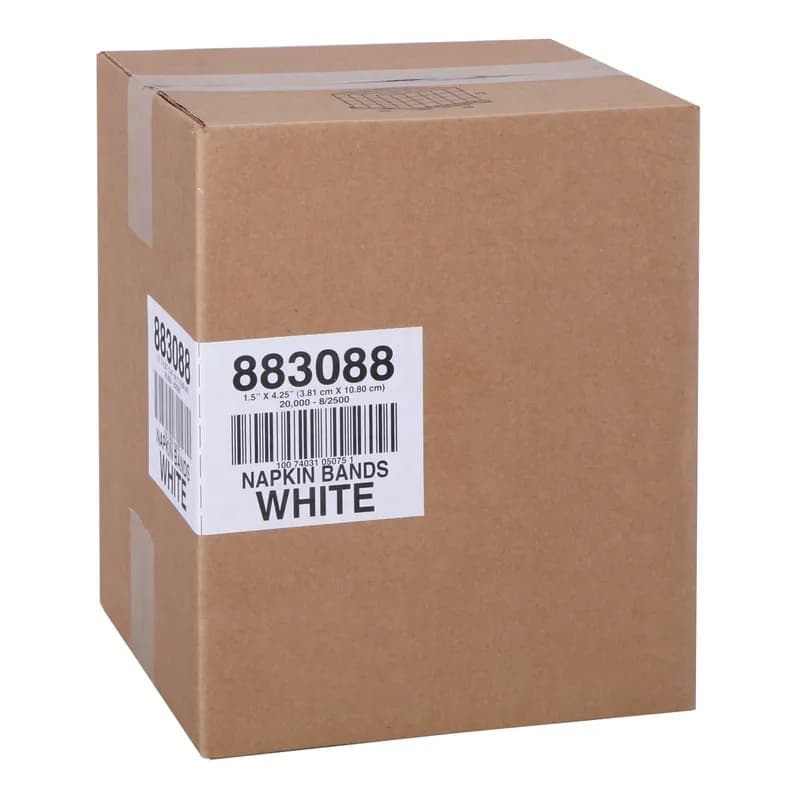Napkin Bands 1.5X4.25 IN White Paper 2500/Carton