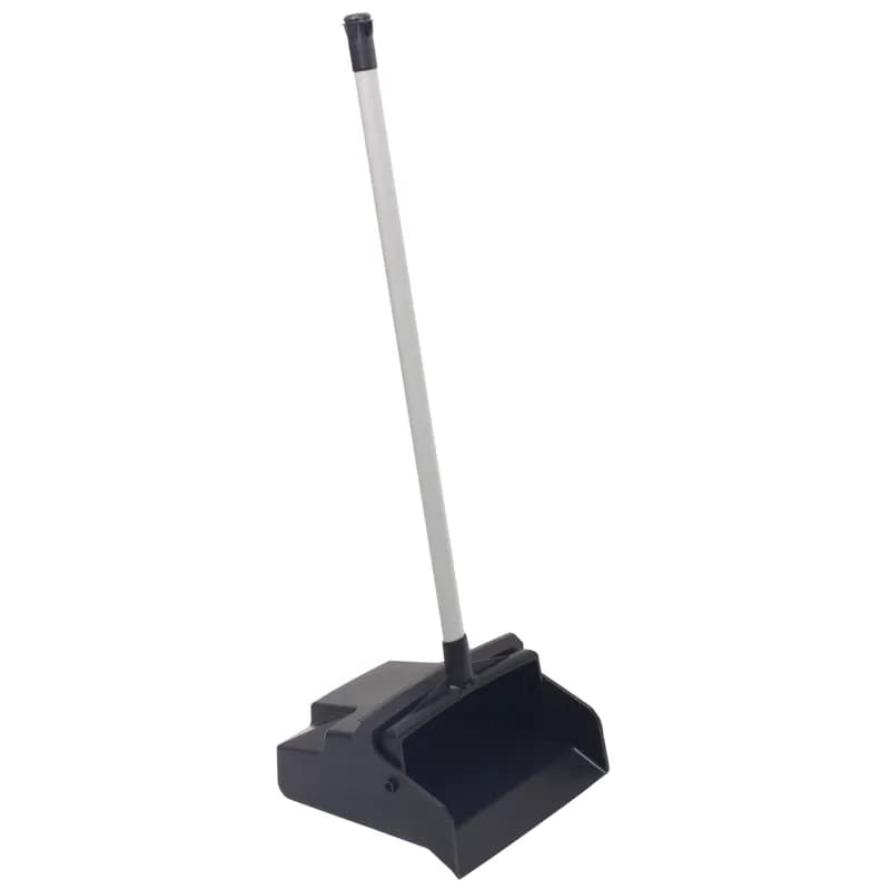 LobbyMaster® Lobby Dust Pan 6.15X12.05 IN Black Plastic Low-Profile Edge Yoke Teeth 1/Each