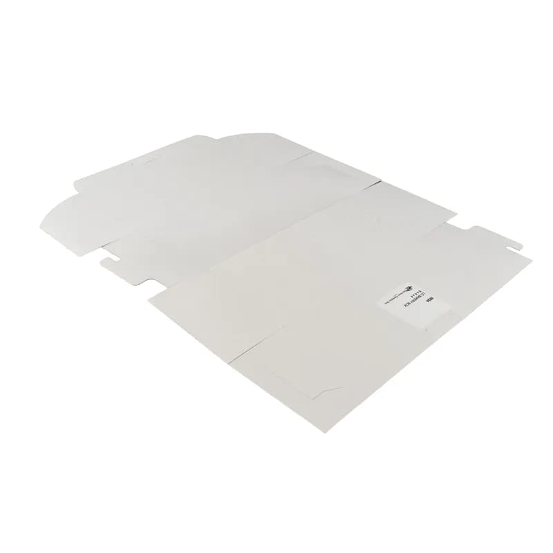 Babka Cake Loaf Box 8X4X4 IN Clay-Coated Kraft Board White Kraft Rectangle Lock Corner Tuck Top 250/Bundle