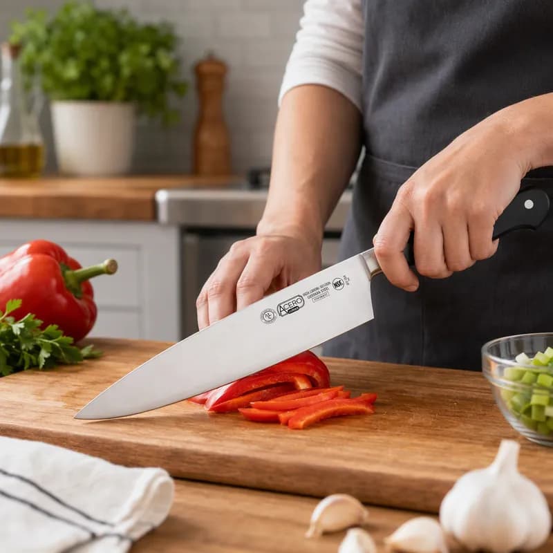 Acero Chef's Knife 10 IN X50CrMoV15 Steel Short Bolster 1/Each