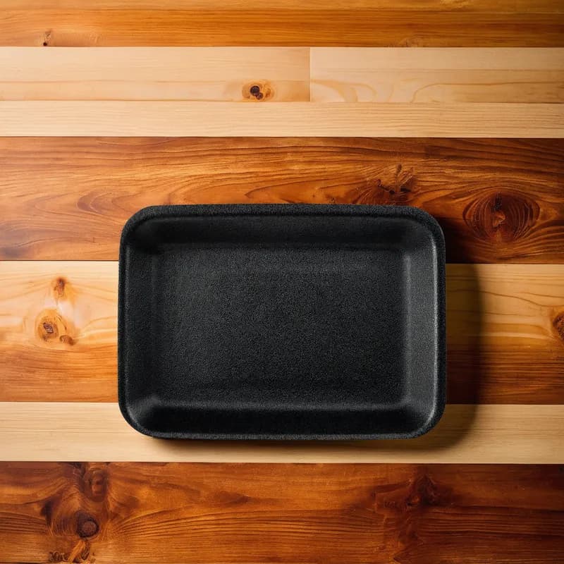 Poultry Tray Polystyrene Foam Black 400/Case