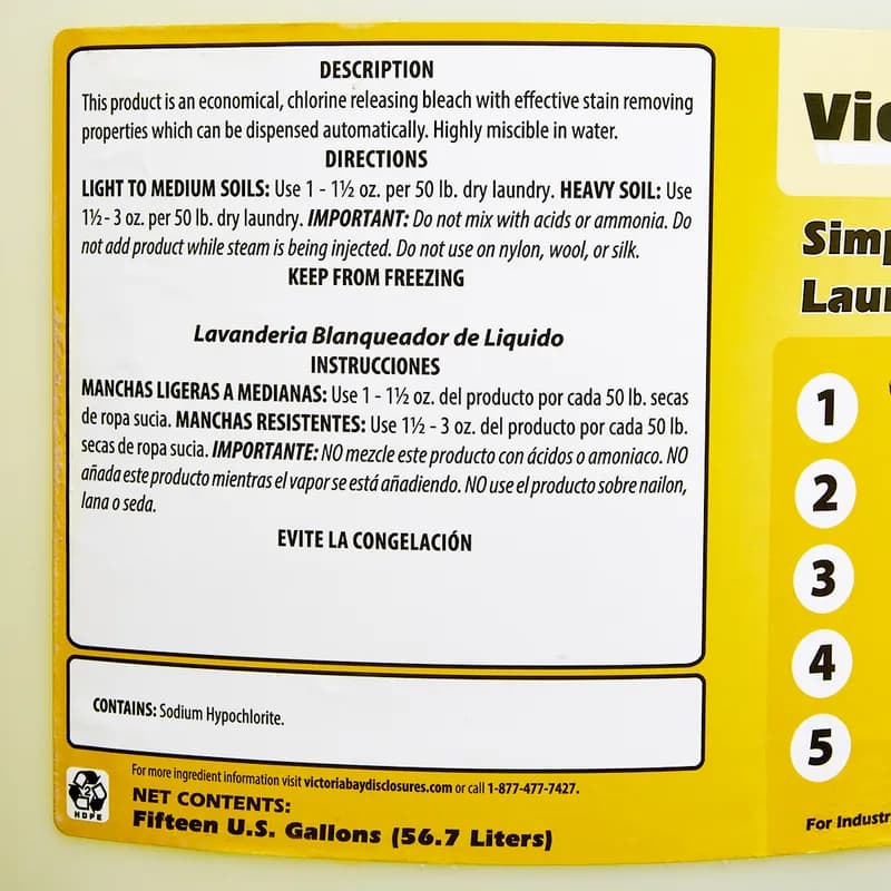 Victoria Bay Simply Brite Laundry Destainer 15 GAL 1/Drum