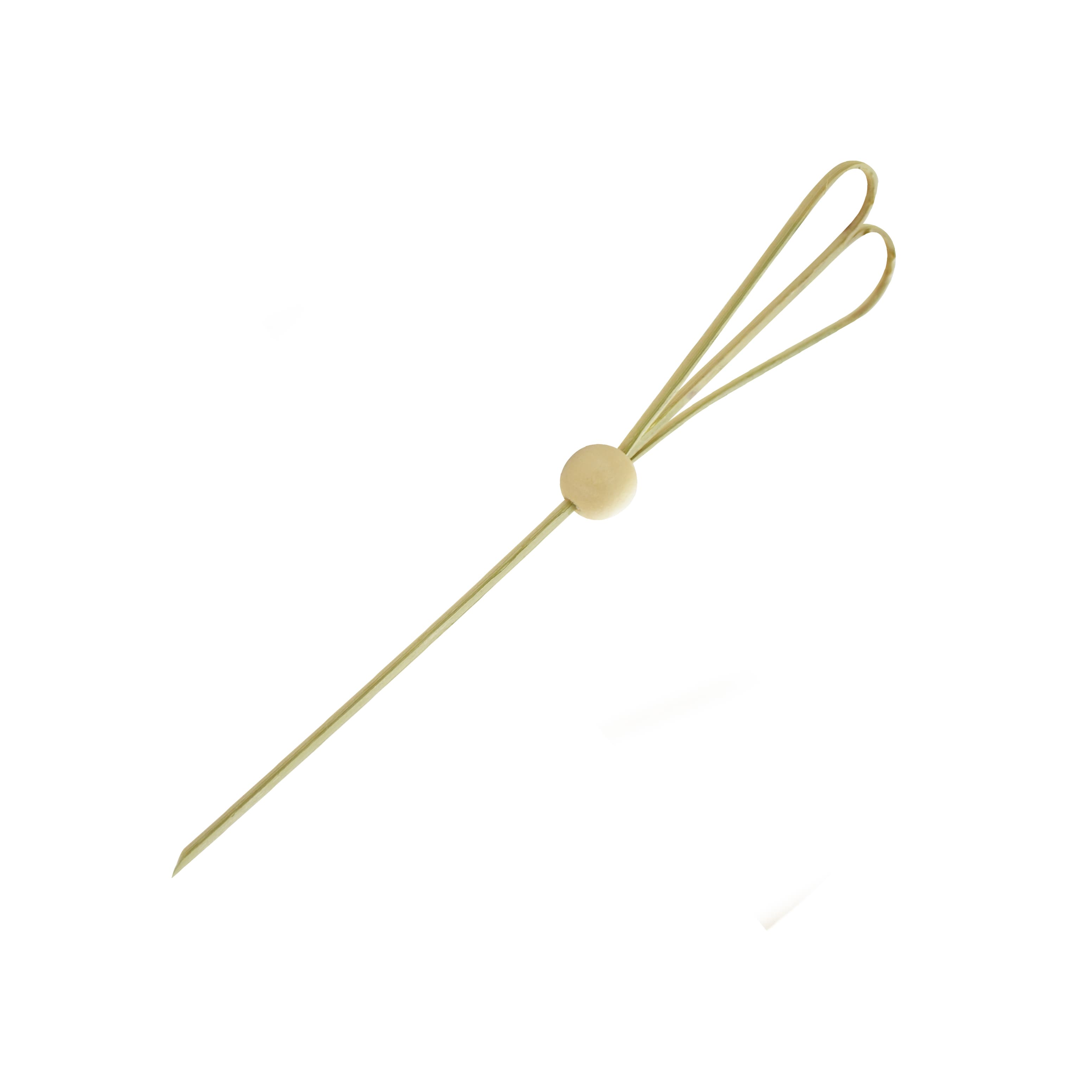 Heart Pick 5.9 IN Bamboo Natural With Ball 100 Count/Pack 10 Packs/Case 1000 Count/Case