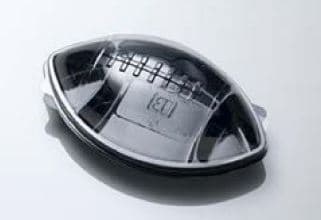 Take-Out Container Base & Lid Combo With Flat Lid 42 OZ Plastic Black Football 50/Case