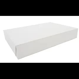 Donut Box 16X11.5X2.5 IN Clay-Coated Kraft Board White Kraft Rectangle Lock Corner 100/Bundle