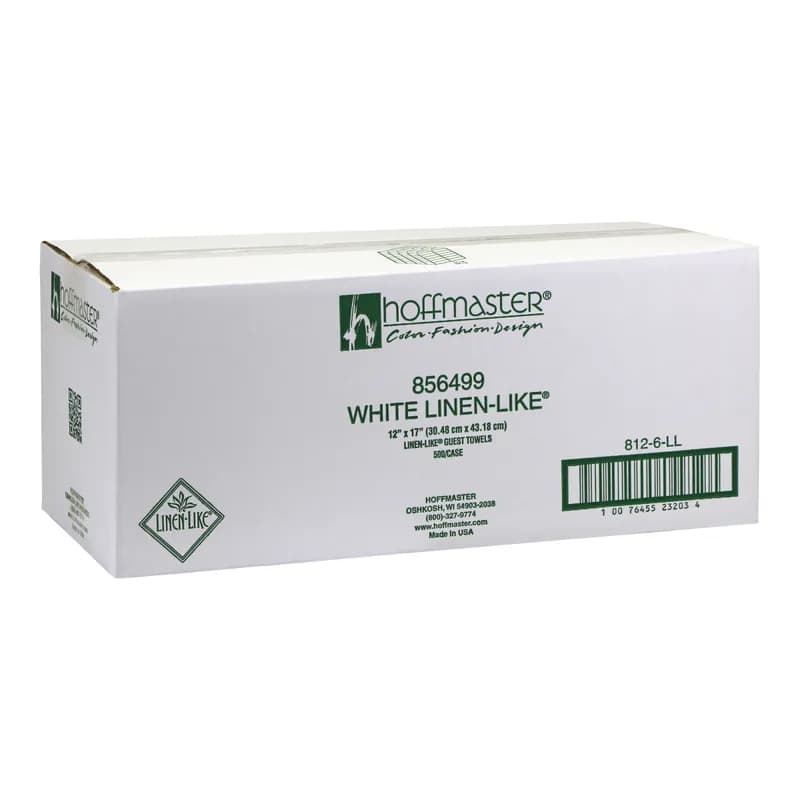 Linen-Like® Folded Guest Towel 12X17 IN Airlaid Paper White Napkin 500 Sheets/Case