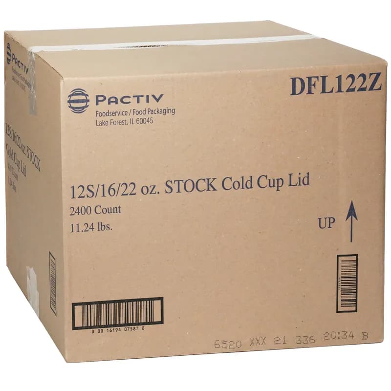 Lid Flat 3.625X0.25 IN HIPS OPS Translucent For 12-22 OZ Cold Cup With Hole 2400/Case