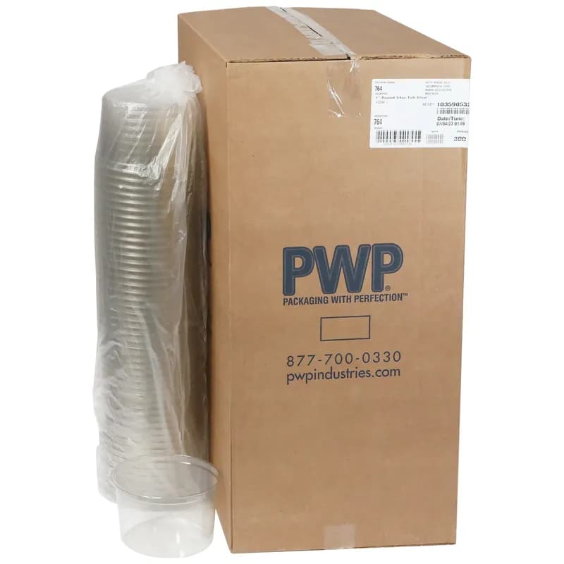 Deli Container Base 64 OZ PET Clear Round Leak Resistant 300/Case