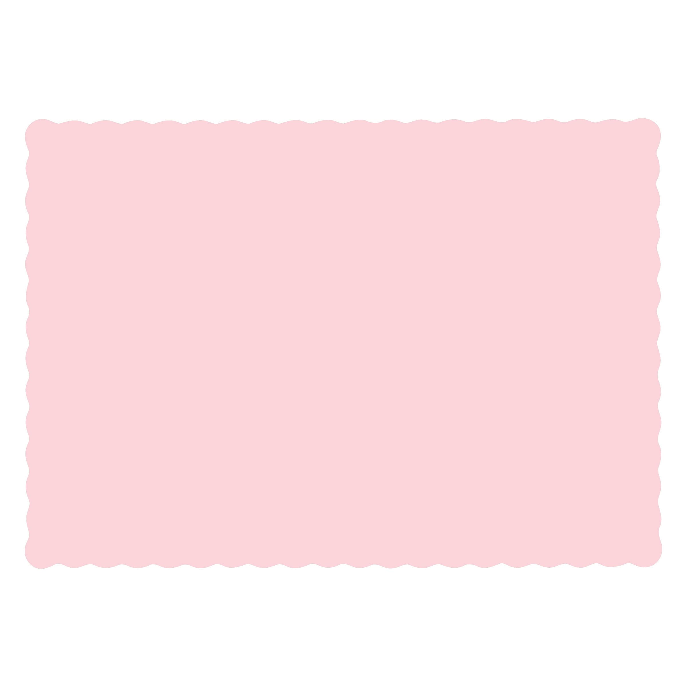 Placemat 9.5X13.5 IN Pink Paper Scalloped 1000/Case