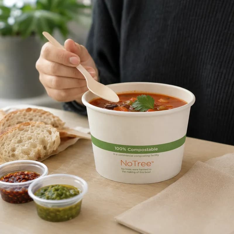 NoTree® Food Container Base 16 OZ Paper 500/Case