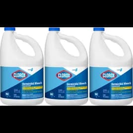 Clorox® Germicidal Bleach 121 FLOZ Concentrate Antibacterial Child Resistant Screw Cap 3/Case