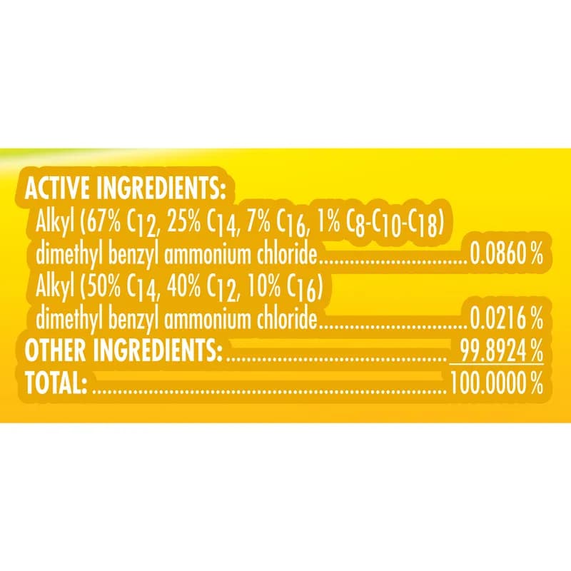 Lysol® Lemon All Purpose Cleaner Disinfectant 32 FLOZ Multi Surface Liquid Quaternary Ammonium 12/Case