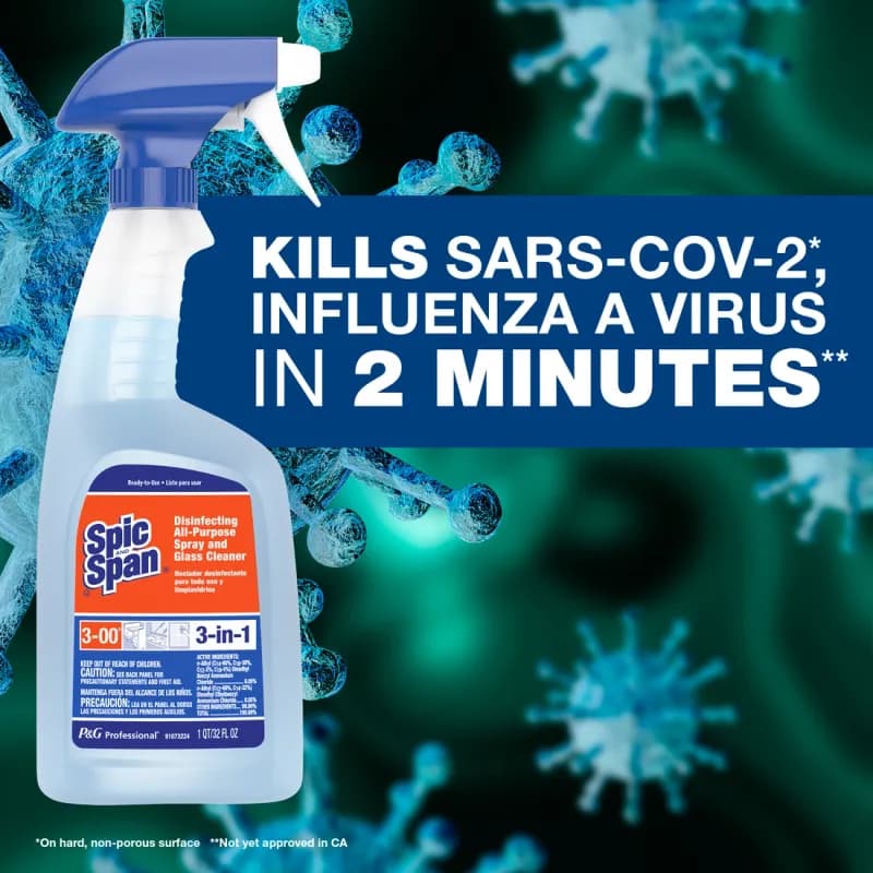 Spic and Span® Fresh Scent All Purpose Cleaner Disinfectant 32 FLOZ Multi Surface RTU 8/Case