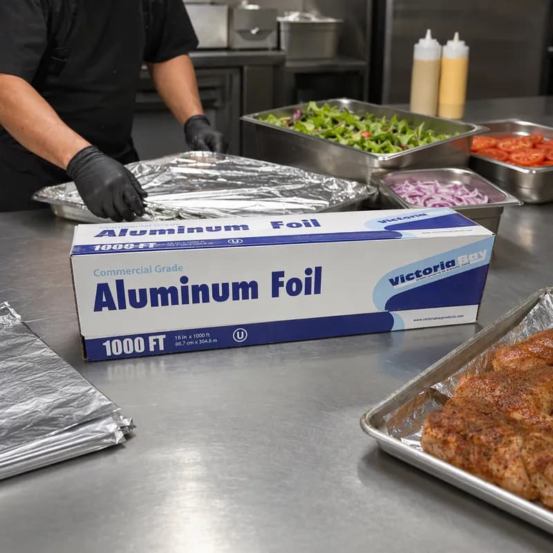 Victoria Bay Foil Roll 18IN X1000FT Aluminum Heavy Duty 1/Roll