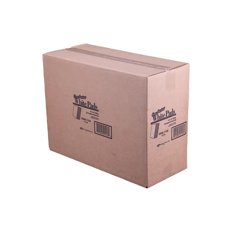 Cake Board 19X14 IN Corrugated Paperboard White Rectangle Double Wall 50/Bundle