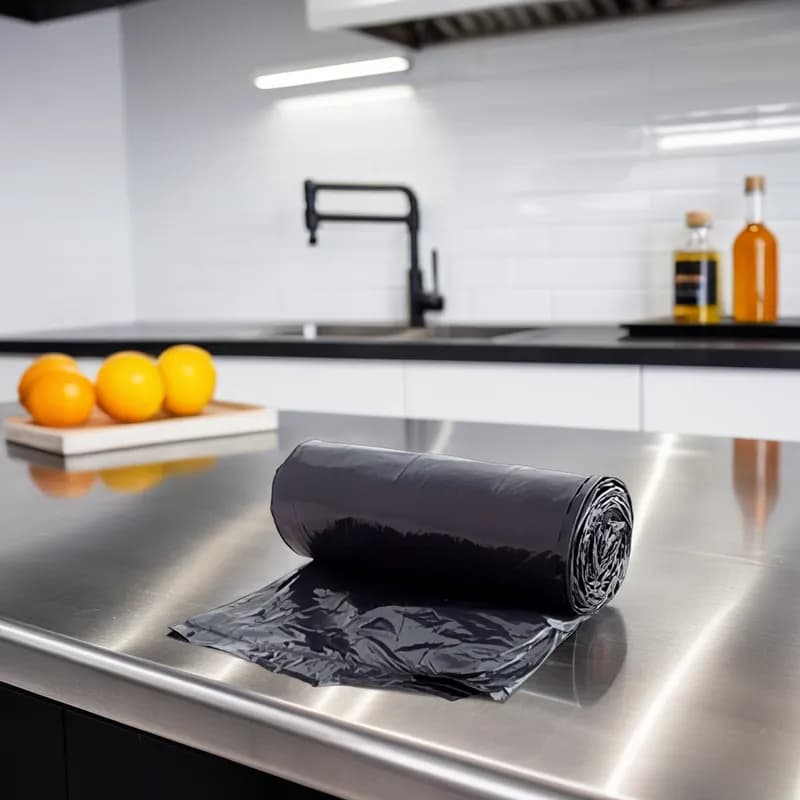 Heritage Can Liner 24X23 IN 8-10 GAL Black LLDPE 0.35MIL 1000/Case