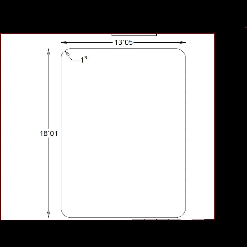 Half Cake Board 18X13.25 IN Corrugated Cardboard White Brown Rectangle C-Flute Grease Resistant Laminated 50/Case