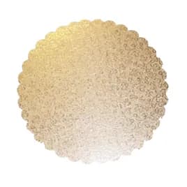 Cake Circle 8 IN Gold Scalloped 200/Case