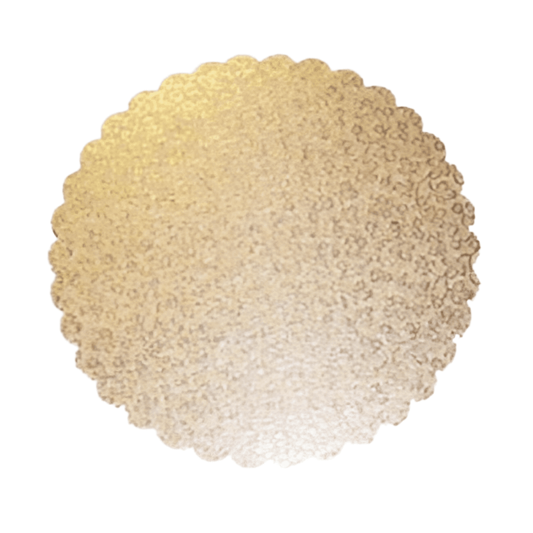 Cake Circle 8 IN Gold Scalloped 200/Case