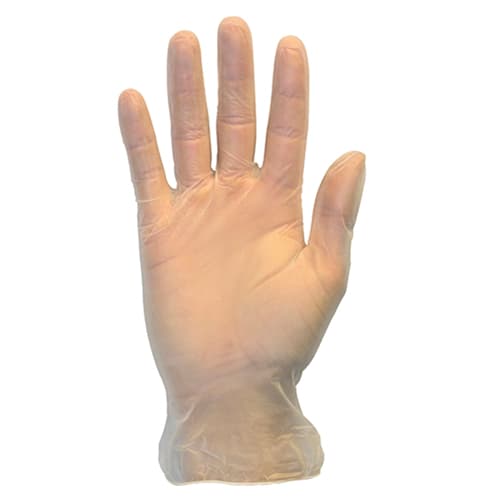 Safety Zone® Gloves Large (LG) Clear Vinyl Powder-Free 100/Box
