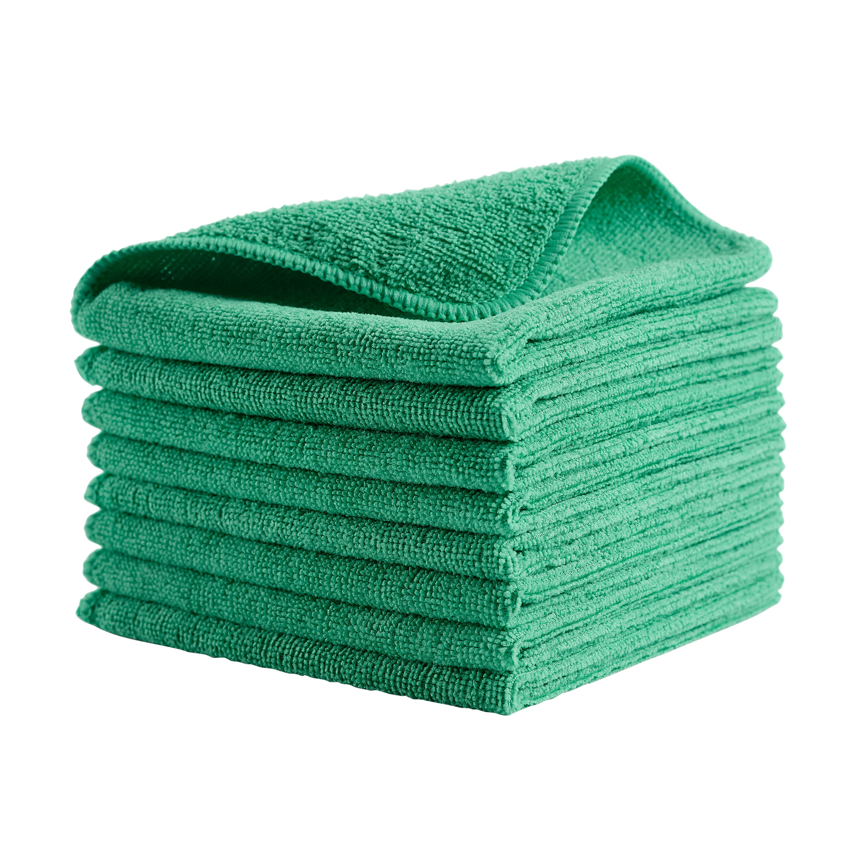 Cleaning Cloth 16X16 IN Light Duty Microfiber Green 24/Pack