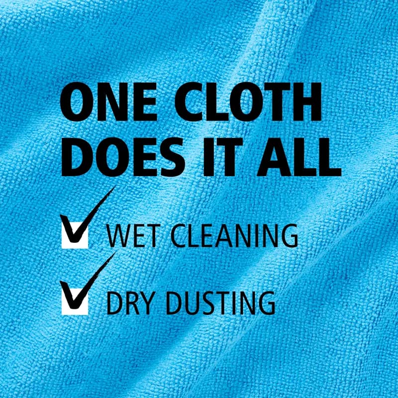 Cleaning Cloth 16X16 IN Light Duty Microfiber Green 24/Pack