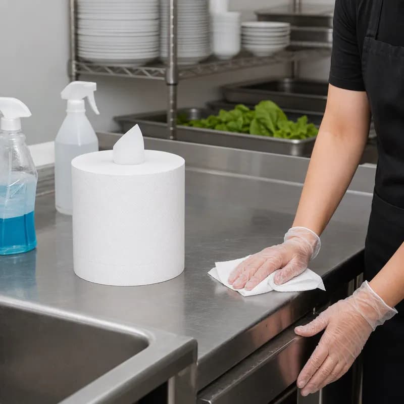 Merfin® Roll Paper Towel 400 FT 1PLY Airlaid Paper Centerpull 400 Sheets/Roll 6 Rolls/Case 2400 Sheets/Case
