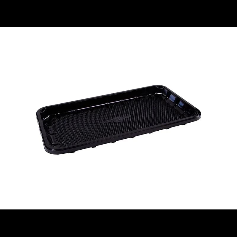 EZ-Tray 25S Meat Tray 14.63X8X1 IN APET Shallow Black Rectangle Honeycomb 200/Case
