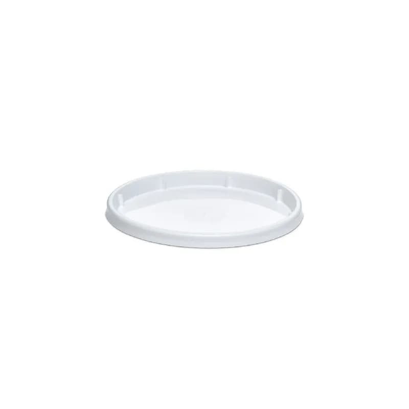 Lid Flat 4.61X0.32 IN LLDPE White Round For Container 1000/Case
