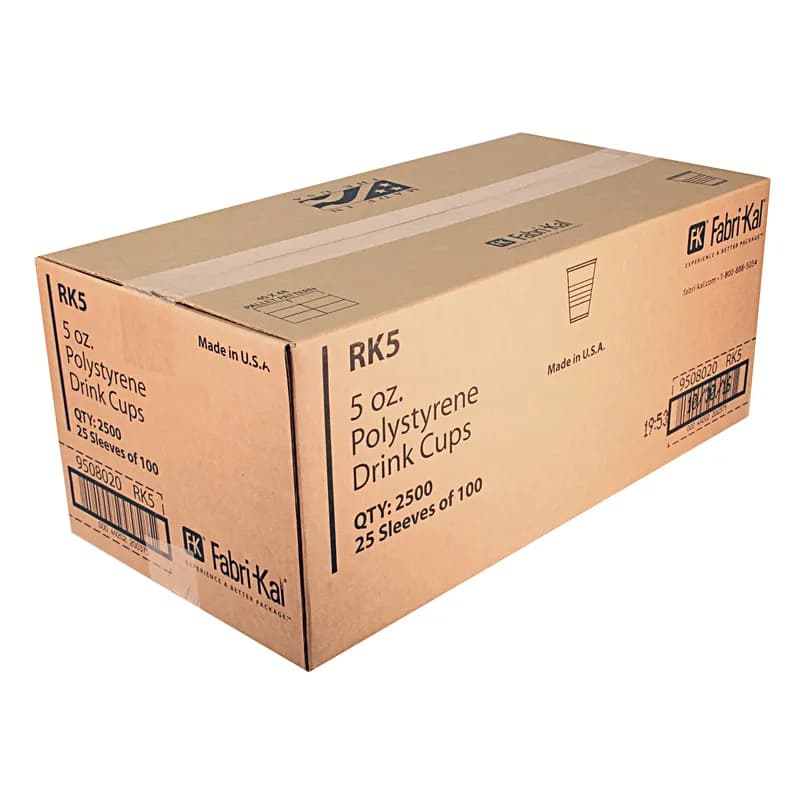 RK5 Cold Cup 5 OZ HIPS Translucent Round 2500/Case