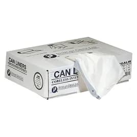 Draw Tuff® Can Liner 36.5X44.5 IN 44 GAL Natural LLDPE 1MIL With Drawstring Closure 100/Case
