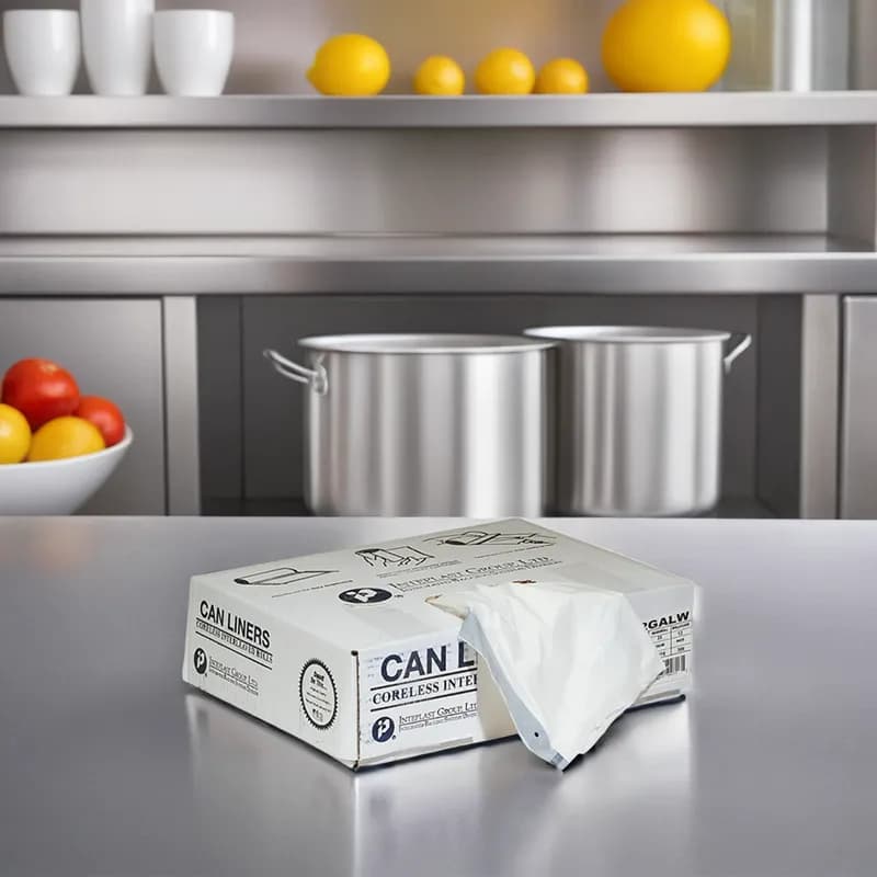 Draw Tuff® Can Liner 36.5X44.5 IN 44 GAL Natural LLDPE 1MIL With Drawstring Closure 100/Case