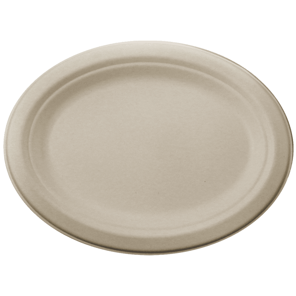 Plate 12 IN Pulp & Fiber Oval 500/Case