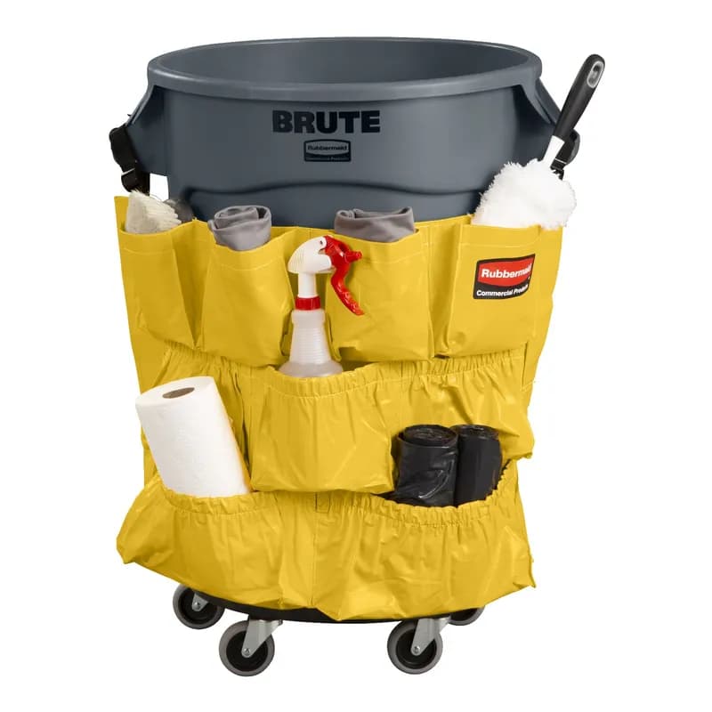 Brute® Caddy Bag Fits 32 GAL & 44 GAL BRUTE® Containers 14X10.50X1.50 IN Yellow Vinyl 6/Case