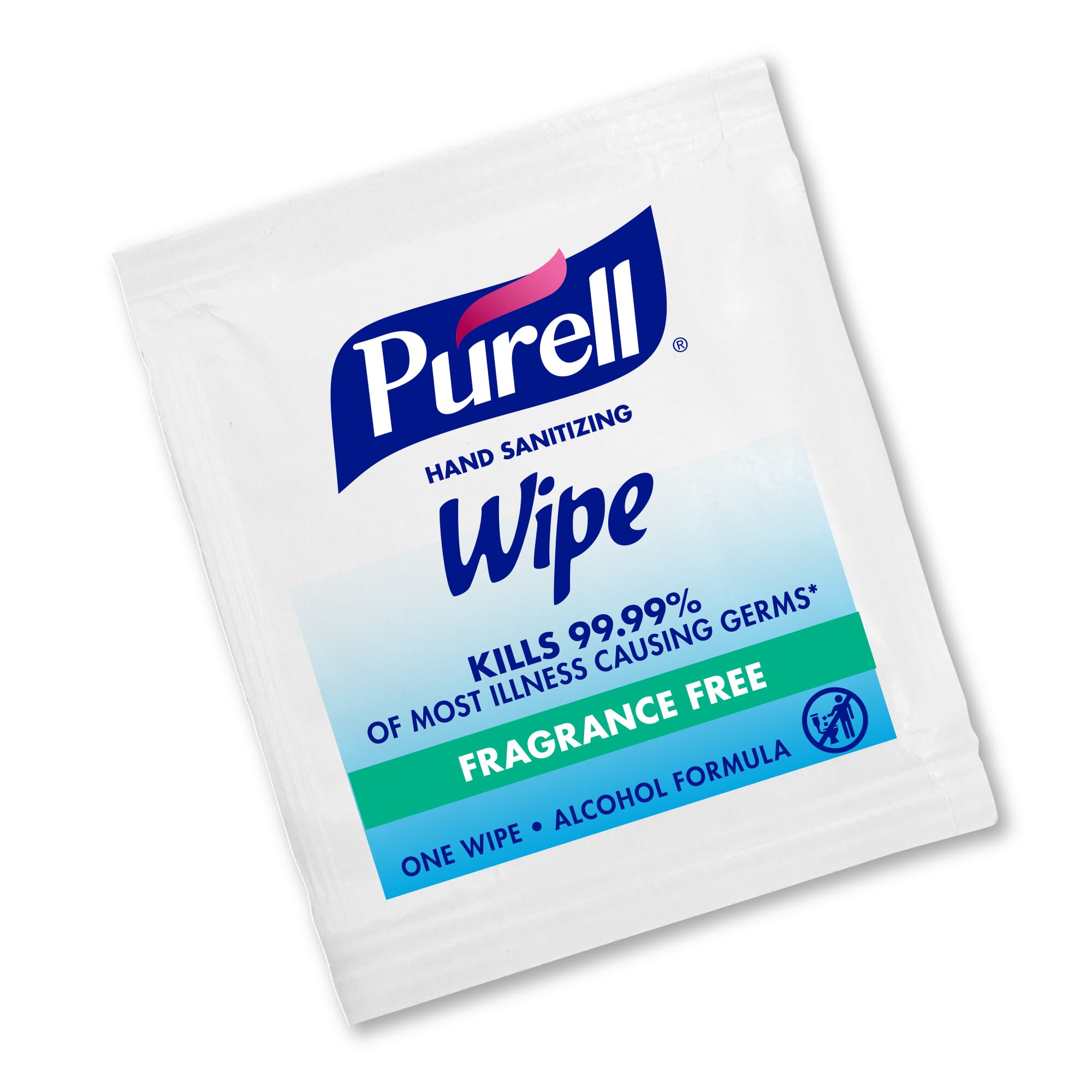 Purell® Hand Sanitizer Wipe 2.38X2.03X0 IN Individually Wrapped 1 Sheets/Pack 1000 Packs/Case 1000 Sheets/Case