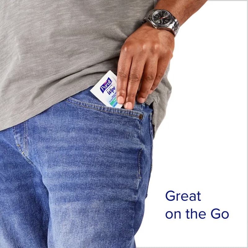 Purell® Hand Sanitizer Wipe 2.38X2.03X0 IN Individually Wrapped 1 Sheets/Pack 1000 Packs/Case 1000 Sheets/Case