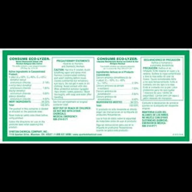 Biotransport Consume Eco-Lyzer Product Label Vinyl White 1/Each