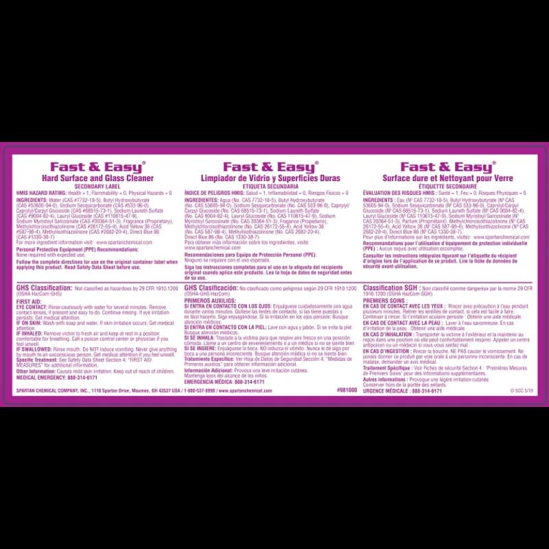 Fast and Easy Product Label Paper 1/Each