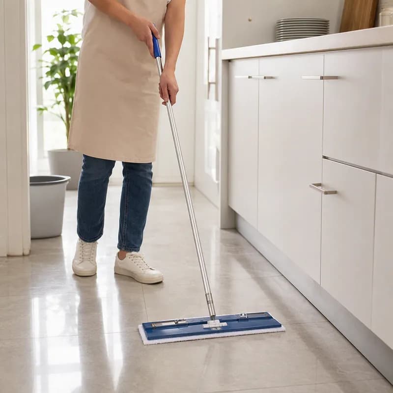 Clarke® Moplux Dust Mop Kit 40 IN White Alum Plastic Includes: Pad Holder, Telescopic Handle, Dust Sheets 25 Count/Pack