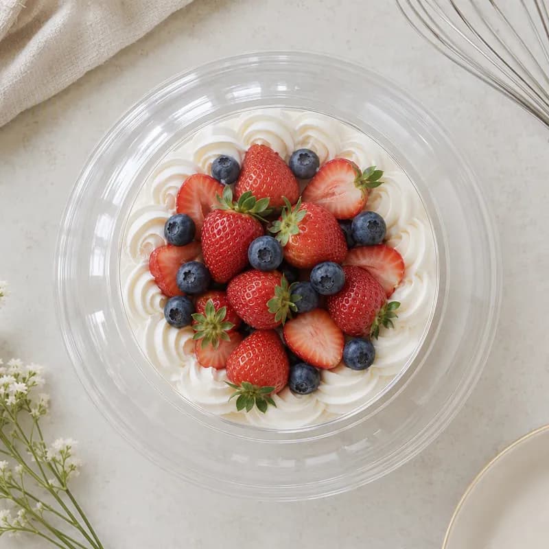 Lid Dome 9.75X1.56 IN 1 Compartment PET Clear Round For 9 OZ Pie Bakery Container 200/Case