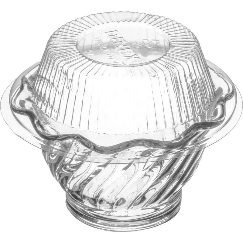 Dinex® Lid Dome PS Clear Petal & Tulip For 5 OZ Bowl 1000/Case