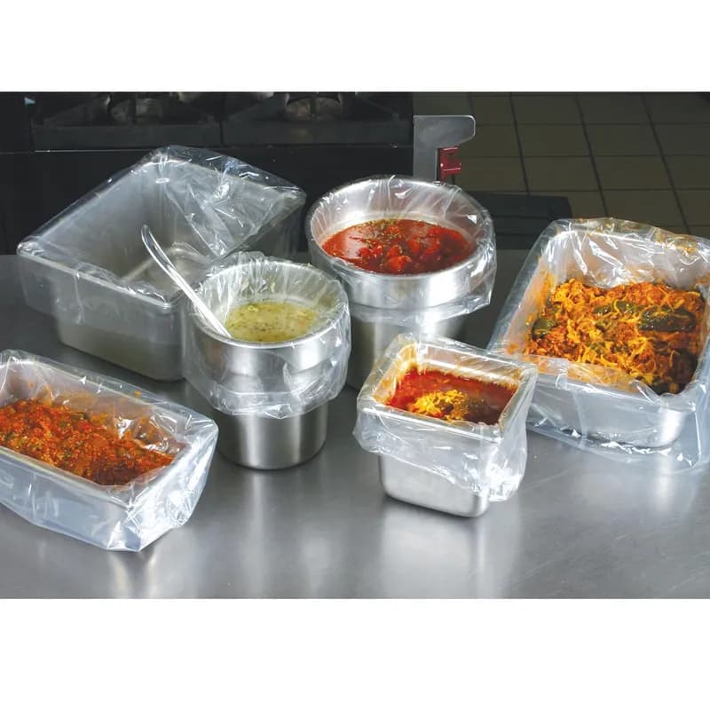 Pan Liner 1/6 Size 13X18 IN Poly Nylon Clear 1MIL Flat 100/Case