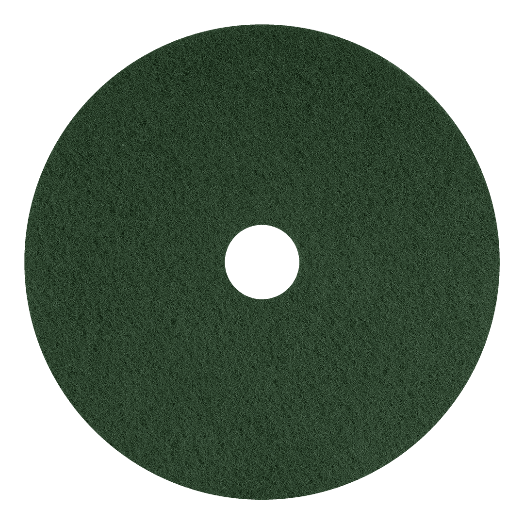 Scrubbing Pad 13 IN Green Polyester Fiber 5/Case